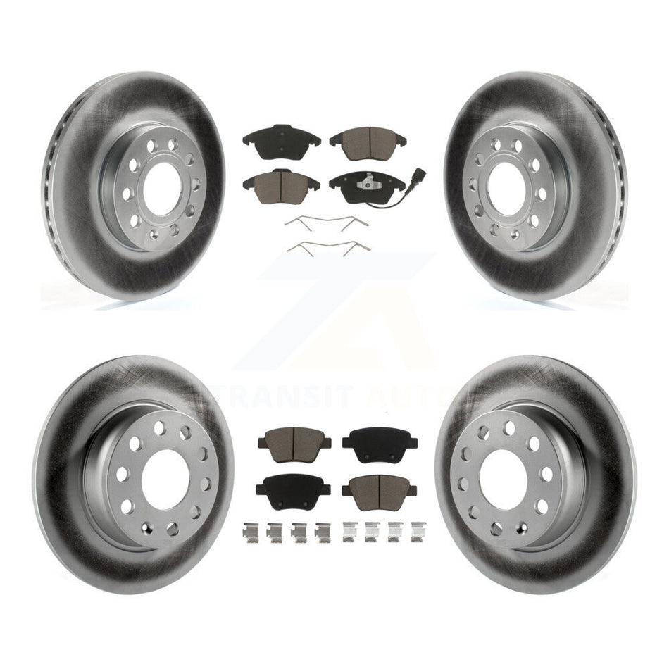 Front Rear Coated Disc Brake Rotors And Ceramic Pads Kit For Volkswagen Beetle KGC-100617