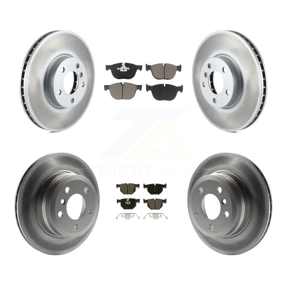 Front Rear Coated Disc Brake Rotors And Ceramic Pads Kit For BMW X5 X6 KGC-100620