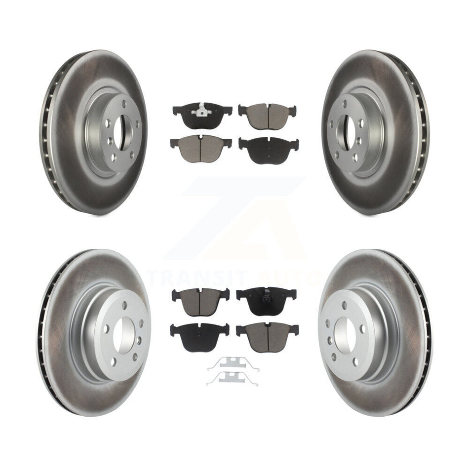 Front Rear Coated Disc Brake Rotors And Ceramic Pads Kit For BMW X5 X6 KGC-100621