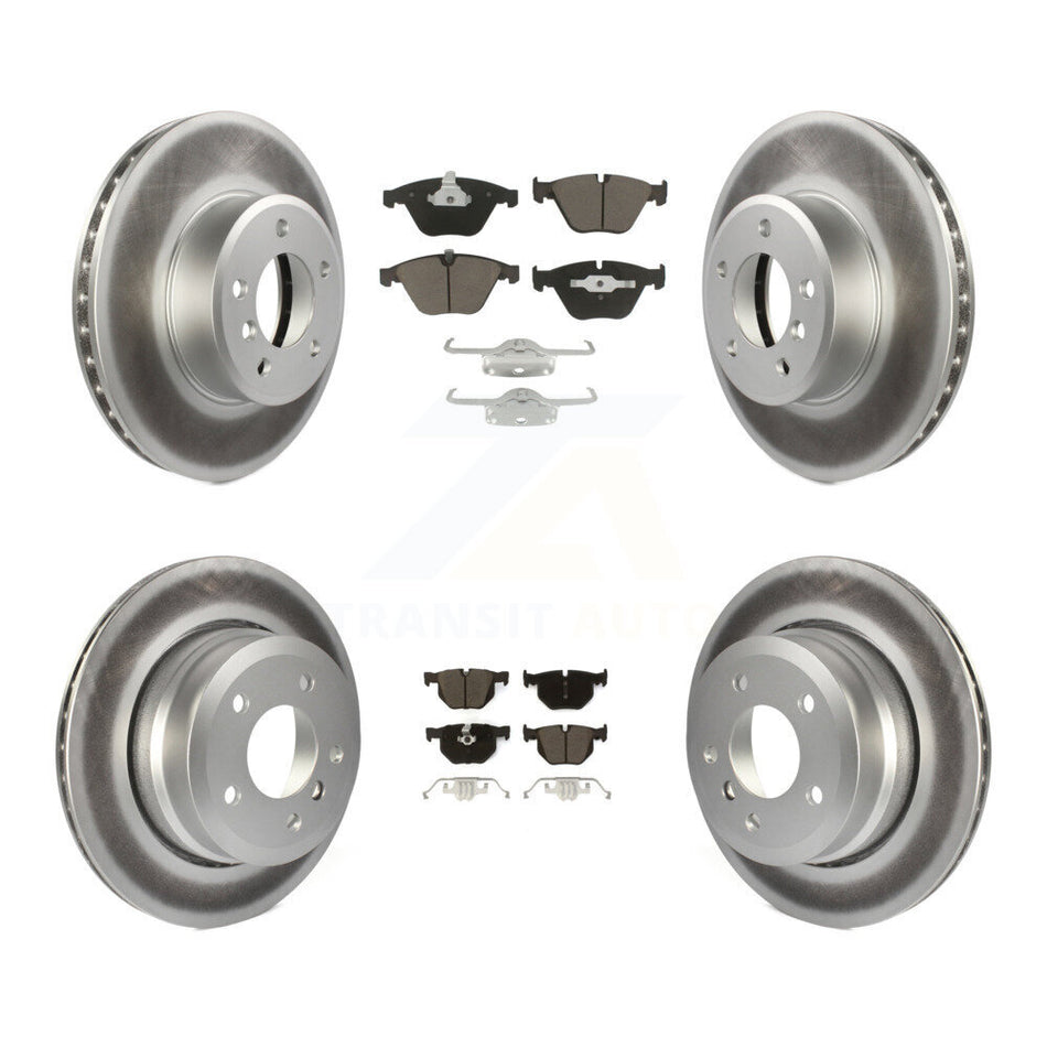 Front Rear Coated Disc Brake Rotors And Ceramic Pads Kit For BMW 530xi 535xi 528i xDrive 535i 528xi 525xi KGC-100624