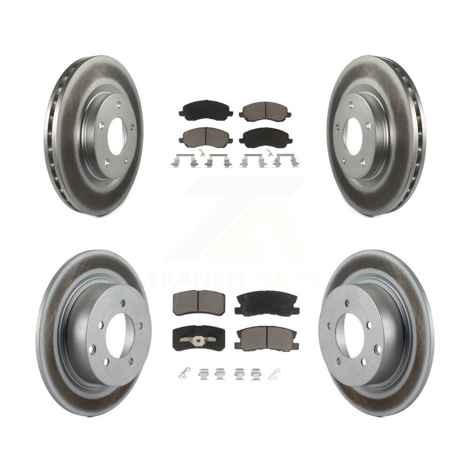 Front Rear Coated Disc Brake Rotors And Ceramic Pads Kit For Jeep Patriot Compass Chrysler Dodge Avenger Sebring Mitsubishi Lancer 200 Outlander Sport RVR KGC-100627