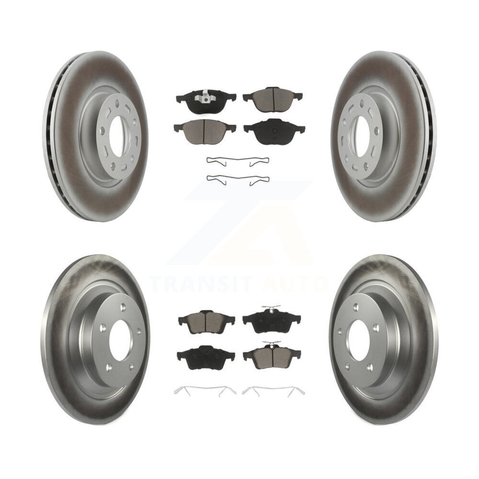 Front Rear Coated Disc Brake Rotors And Ceramic Pads Kit For Mazda 5 KGC-100658