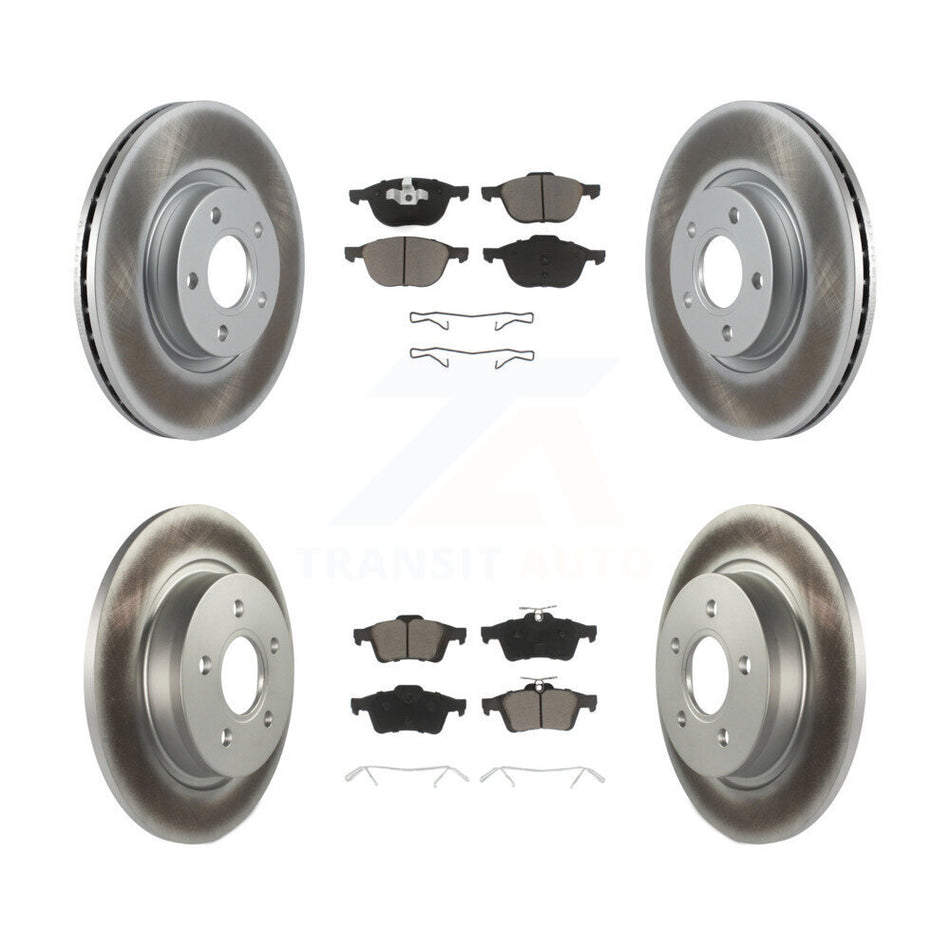 Front Rear Coated Disc Brake Rotors And Ceramic Pads Kit For Volvo S40 C70 C30 V50 KGC-100659