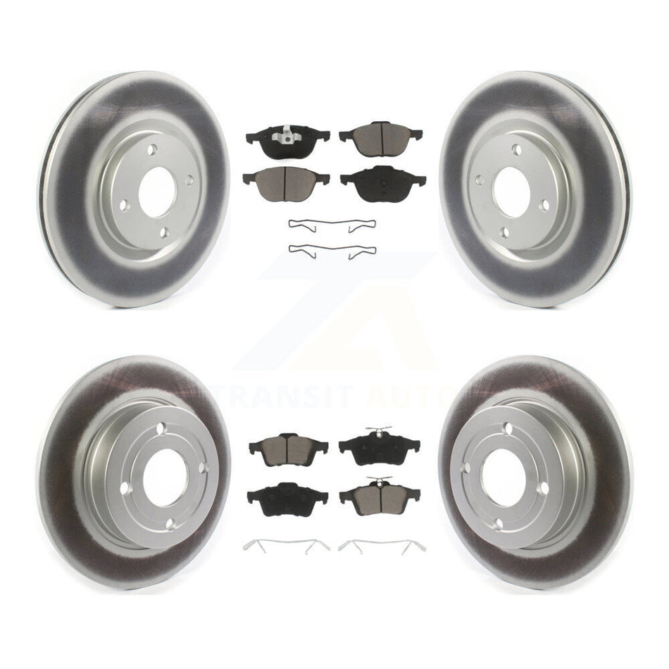 Front Rear Coated Disc Brake Rotors And Ceramic Pads Kit For Ford EcoSport KGC-100669