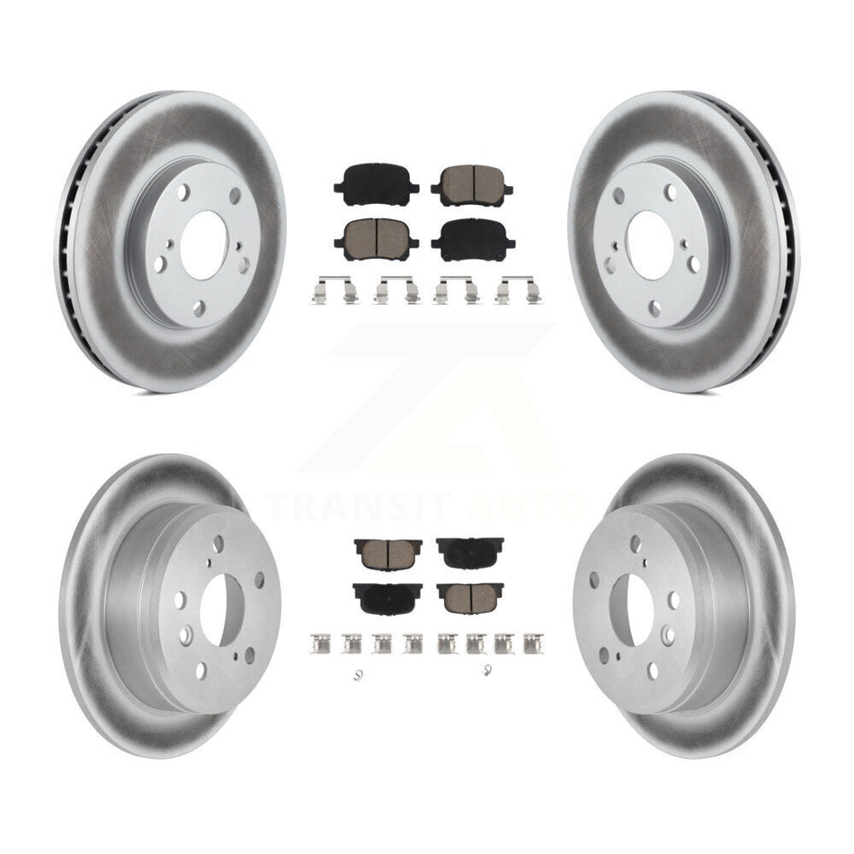 Front Rear Coated Disc Brake Rotors And Ceramic Pads Kit For Toyota Camry Lexus ES300 KGC-100680