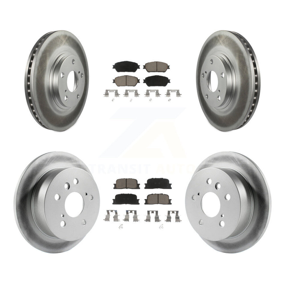 Front Rear Coated Disc Brake Rotors And Ceramic Pads Kit For 2004-2006 Lexus ES330 KGC-100685
