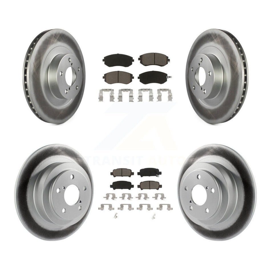 Front Rear Coated Disc Brake Rotors And Ceramic Pads Kit For Subaru Outback Legacy Baja KGC-100714