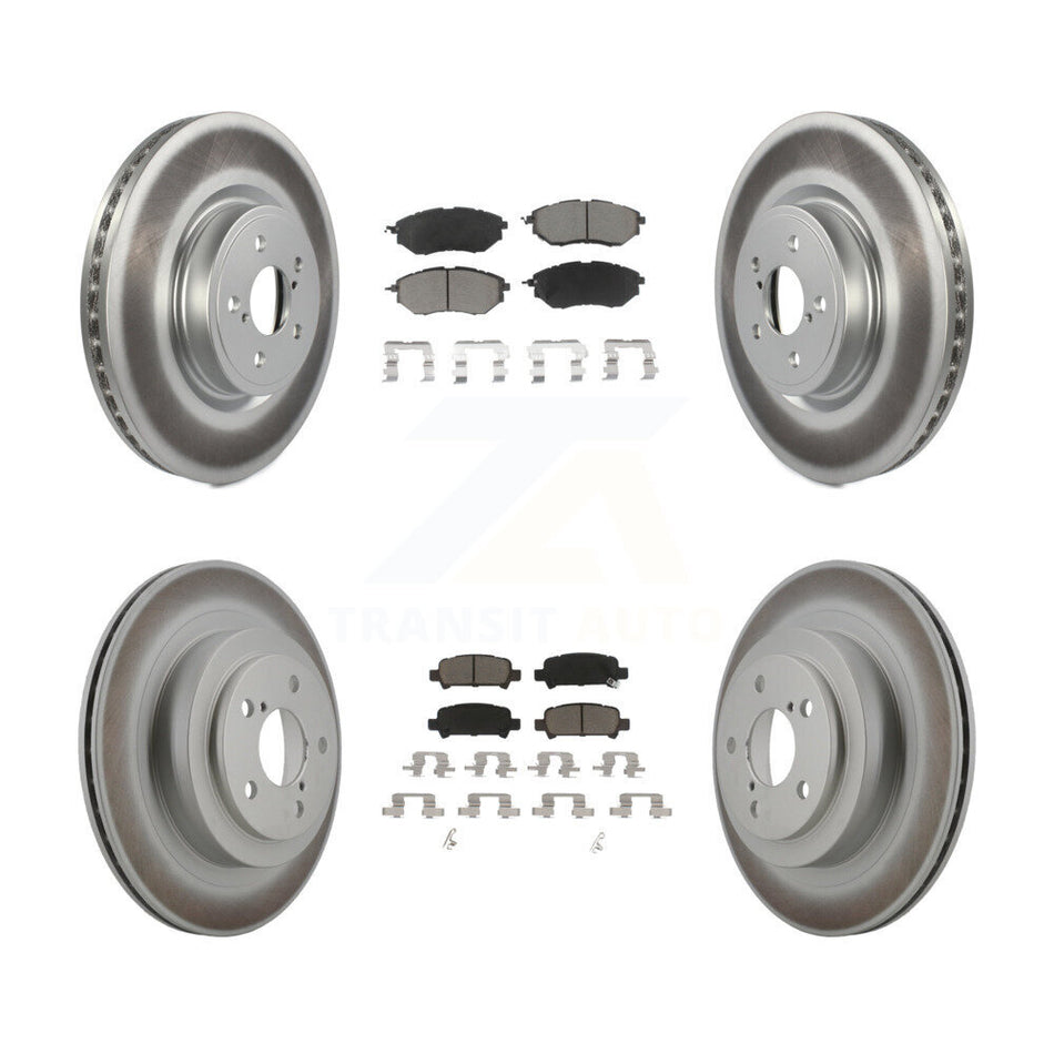 Front Rear Coated Disc Brake Rotors And Ceramic Pads Kit For Subaru Legacy KGC-100715