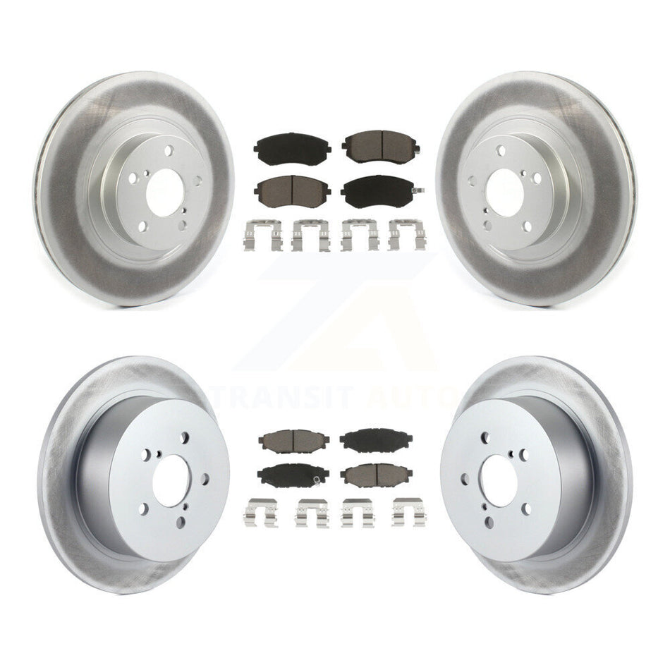 Front Rear Coated Disc Brake Rotors And Ceramic Pads Kit For Subaru Outback Legacy With 292mm Diameter Rotor KGC-100717