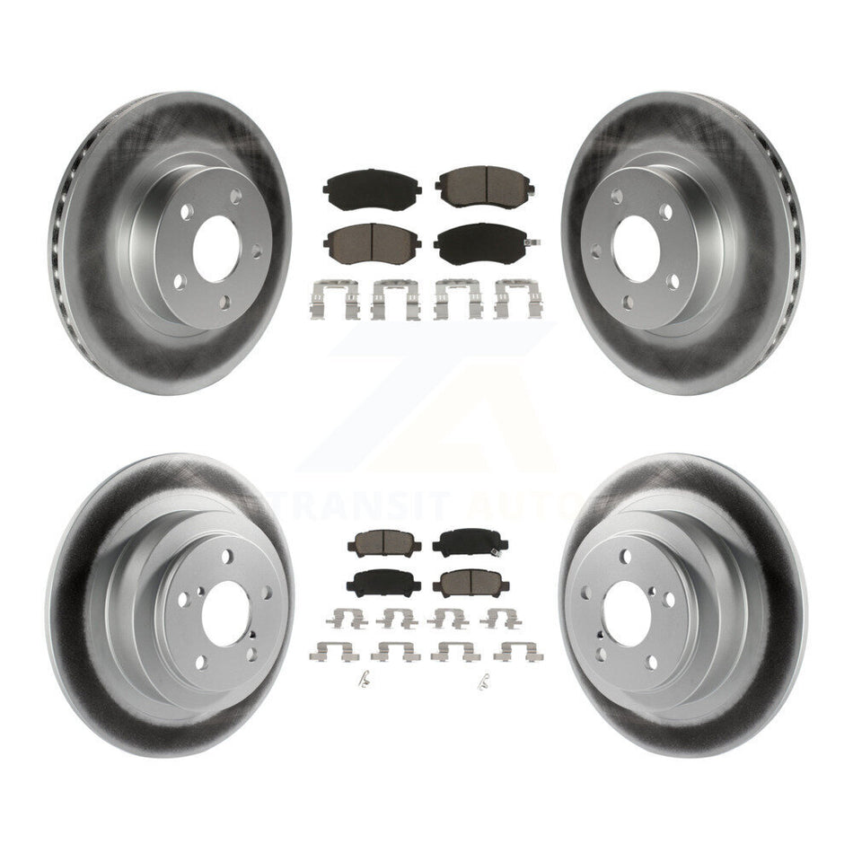 Front Rear Coated Disc Brake Rotors And Ceramic Pads Kit For Subaru Legacy KGC-100718