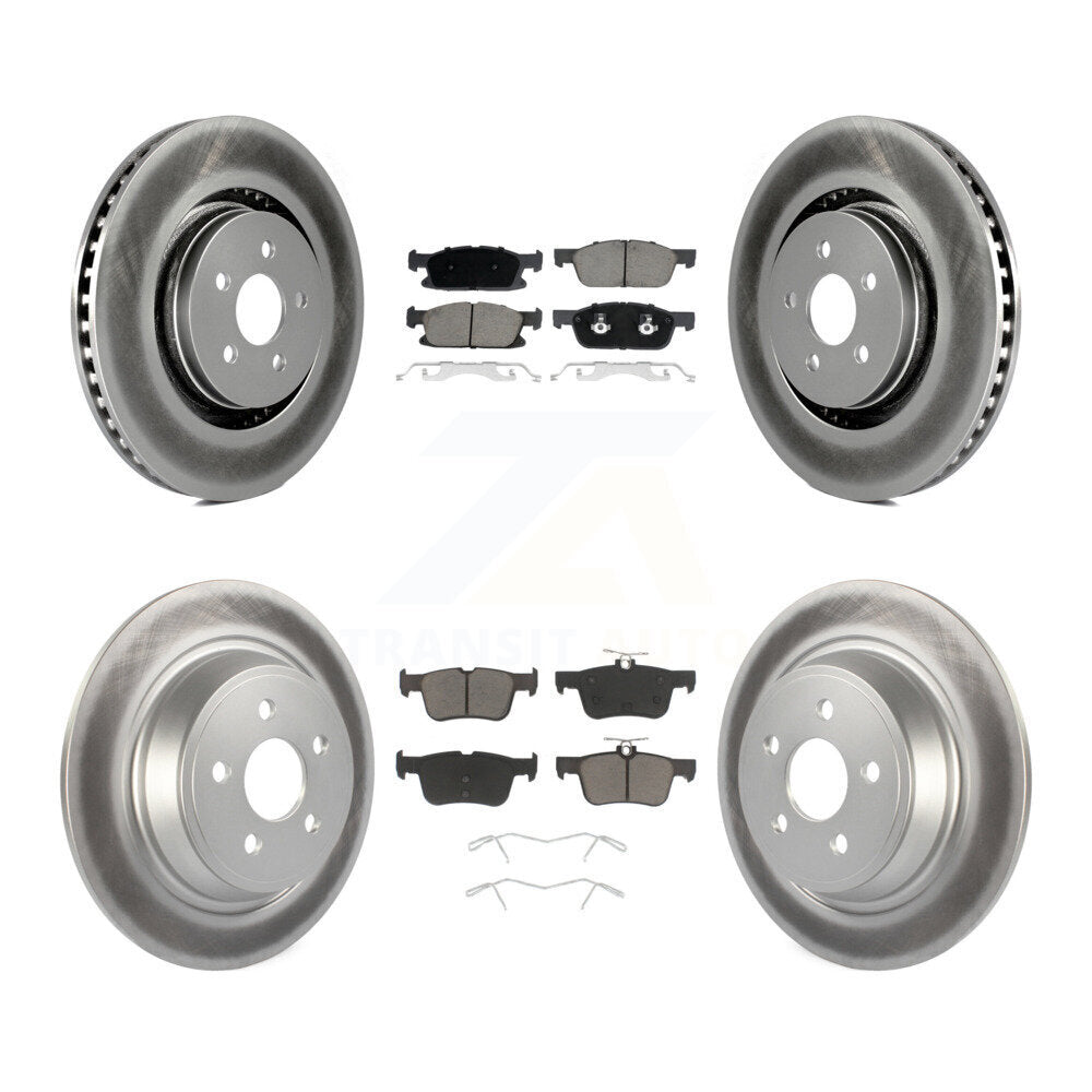 Front Rear Coat Disc Brake Rotors Ceramic Pad Kit For Ford Fusion Lincoln MKZ Continental KGC-100744