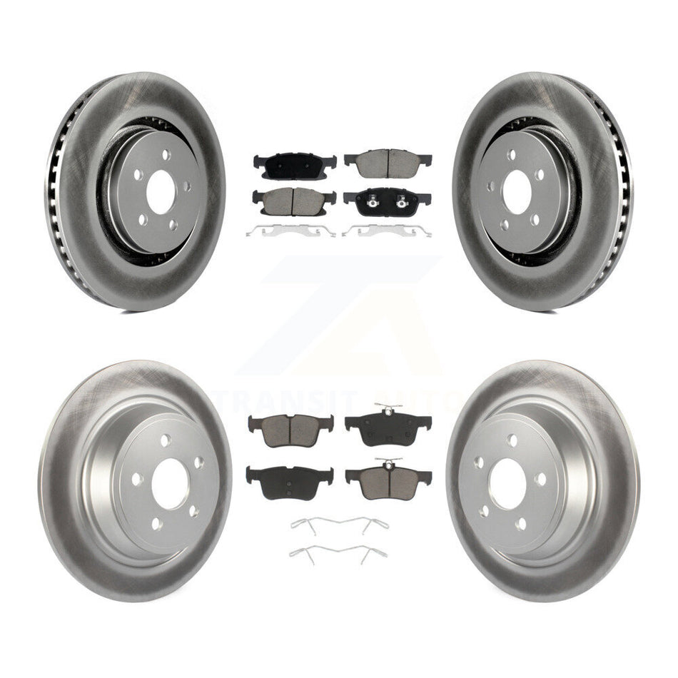 Front Rear Coat Disc Brake Rotors Ceramic Pad Kit For Ford Fusion Lincoln MKZ Continental KGC-100744