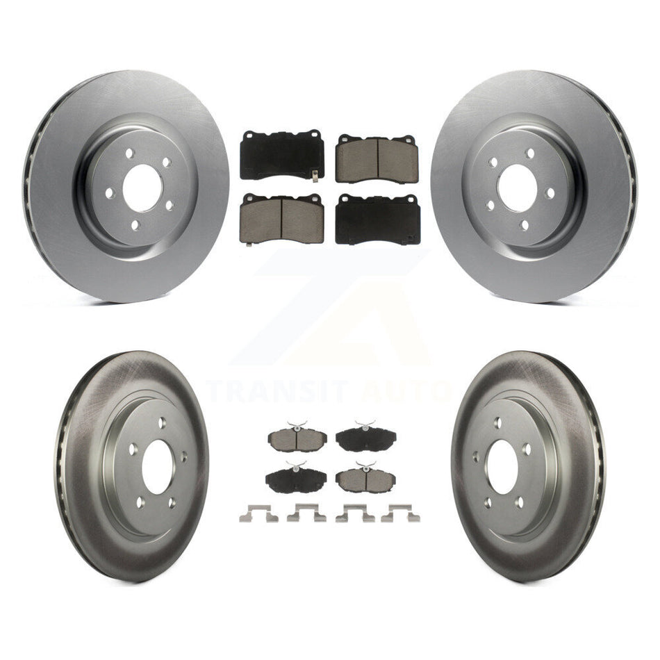 Front Rear Coated Disc Brake Rotors And Ceramic Pads Kit For Ford Mustang KGC-100753