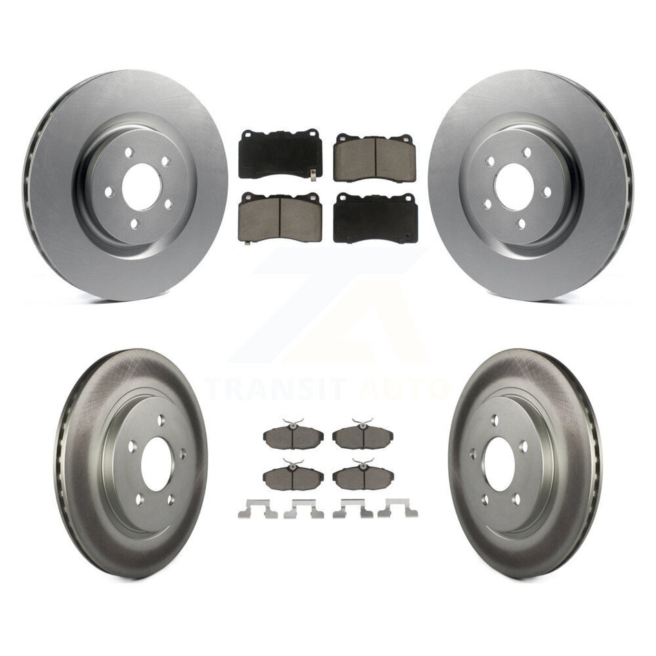 Front Rear Coated Disc Brake Rotors And Ceramic Pads Kit For Ford Mustang KGC-100754