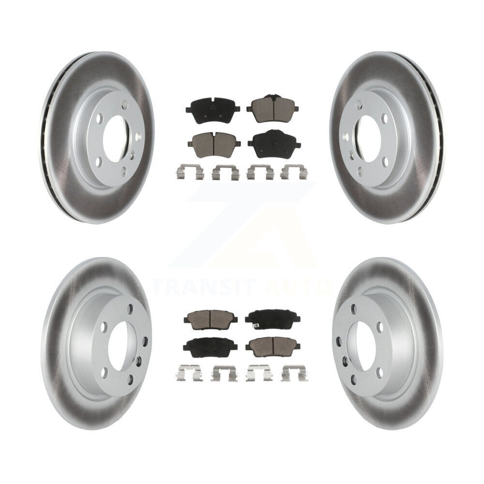 Front Rear Coated Disc Brake Rotors And Ceramic Pads Kit For Mini Cooper Countryman Paceman Base KGC-100765