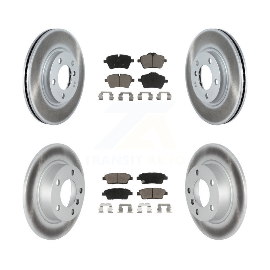 Front Rear Coated Disc Brake Rotors And Ceramic Pads Kit For Mini Cooper Countryman Paceman KGC-100766