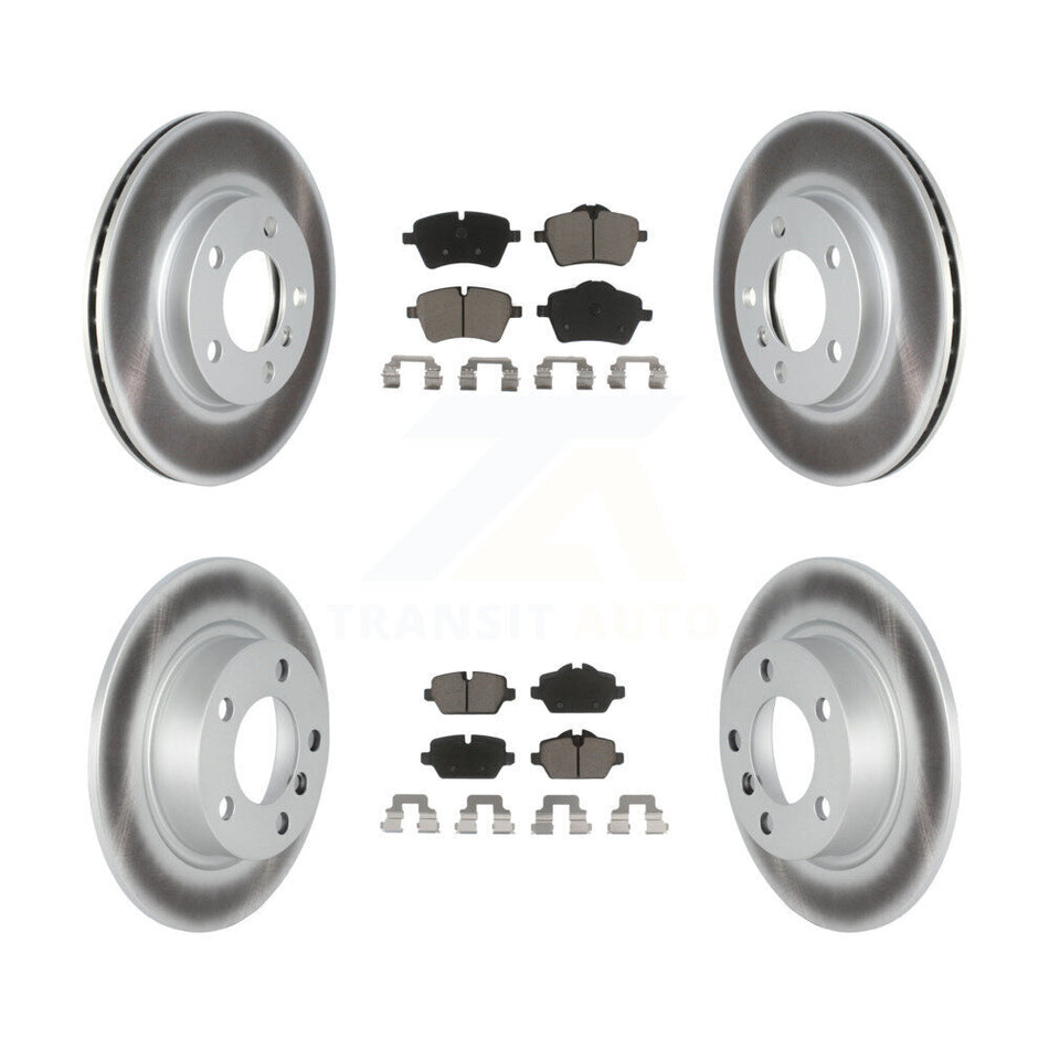 Front Rear Coated Disc Brake Rotors And Ceramic Pads Kit For Mini Cooper Countryman Paceman KGC-100767