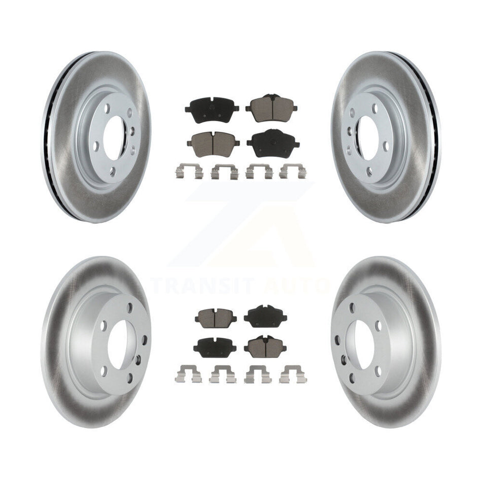 Front Rear Coated Disc Brake Rotors And Ceramic Pads Kit For Mini Cooper Countryman Paceman KGC-100768