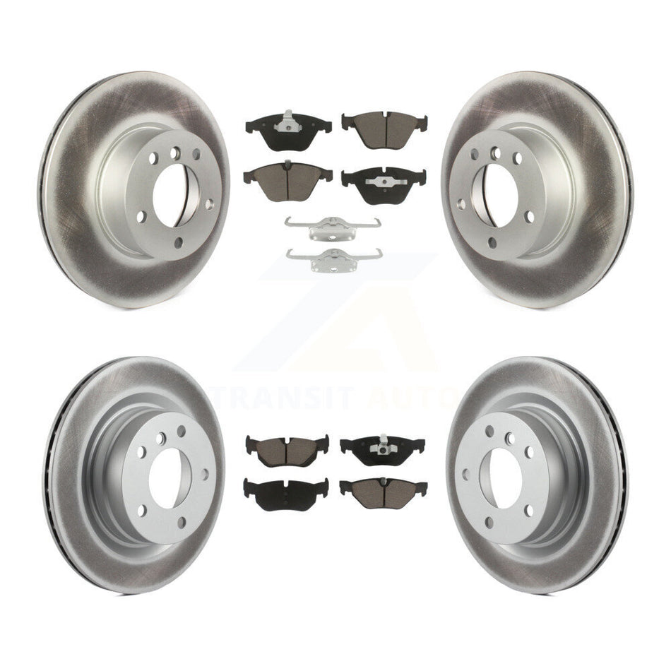 Front Rear Coated Disc Brake Rotors And Ceramic Pads Kit For BMW 328i 323i KGC-100807