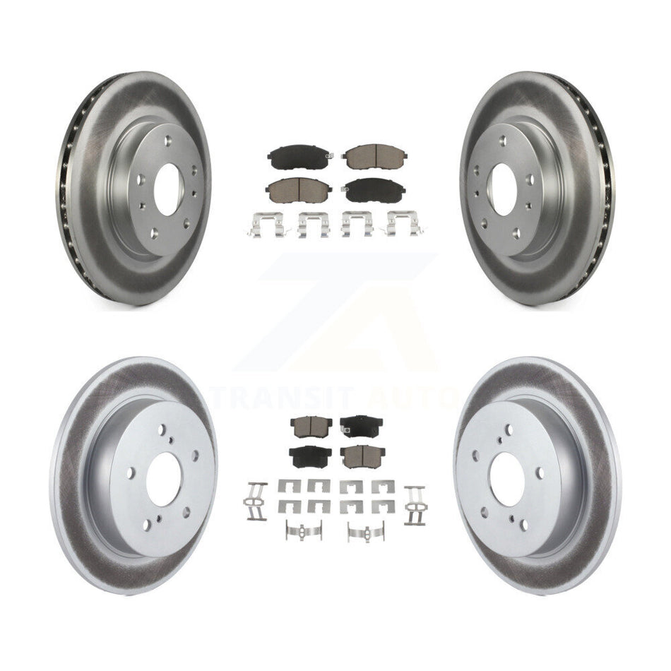 Front Rear Coated Disc Brake Rotors And Ceramic Pads Kit For Suzuki SX4 Crossover KGC-100849