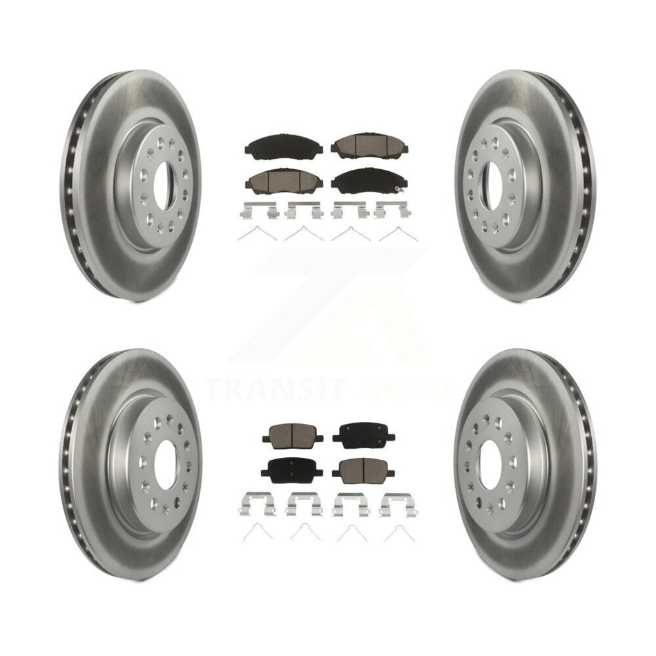 Front Rear Coated Disc Brake Rotors And Ceramic Pads Kit For Chevrolet Traverse GMC Acadia Buick Enclave Blazer KGC-100882