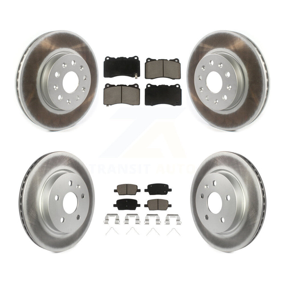 Front Rear Coated Disc Brake Rotors And Ceramic Pads Kit For Chevrolet Camaro KGC-100884