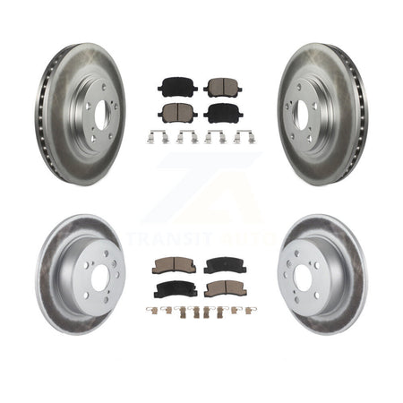Front Rear Coated Disc Brake Rotors And Ceramic Pads Kit For 1999-2001 Lexus RX300 AWD KGC-100972