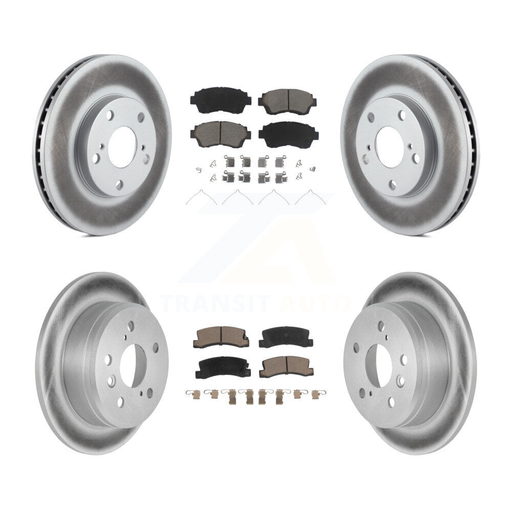 Front Rear Coated Disc Brake Rotors And Ceramic Pads Kit For Toyota Camry KGC-100973