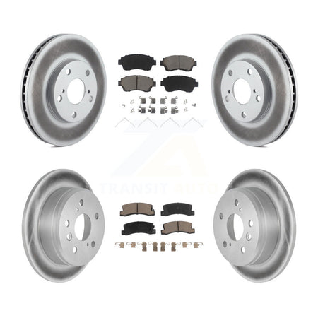 Front Rear Coated Disc Brake Rotors And Ceramic Pads Kit For Toyota Camry KGC-100973