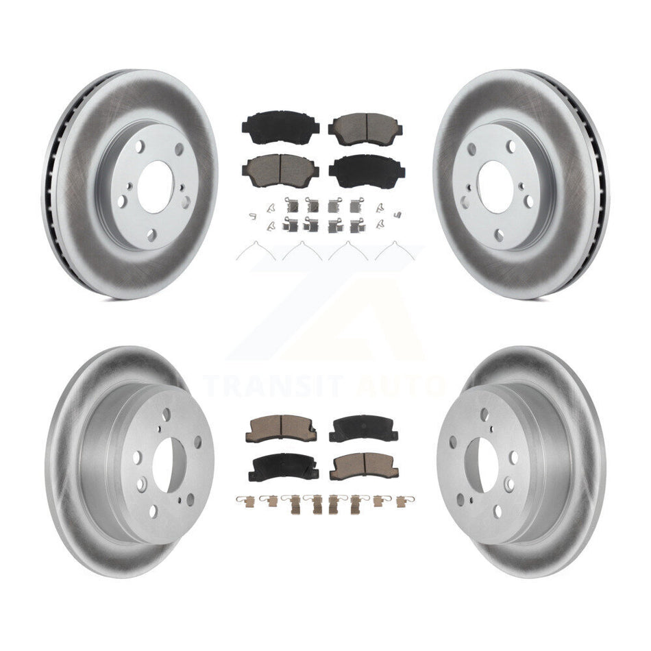 Front Rear Coated Disc Brake Rotors And Ceramic Pads Kit For Toyota Camry KGC-100973