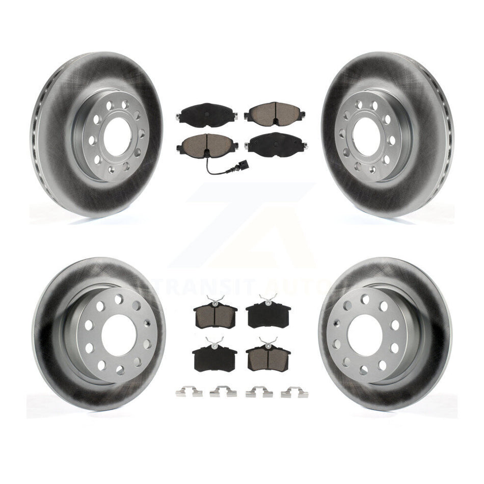 Front Rear Coat Brake Rotors Ceramic Pad Kit For Volkswagen Golf SportWagen DIESEL engine KGC-100983