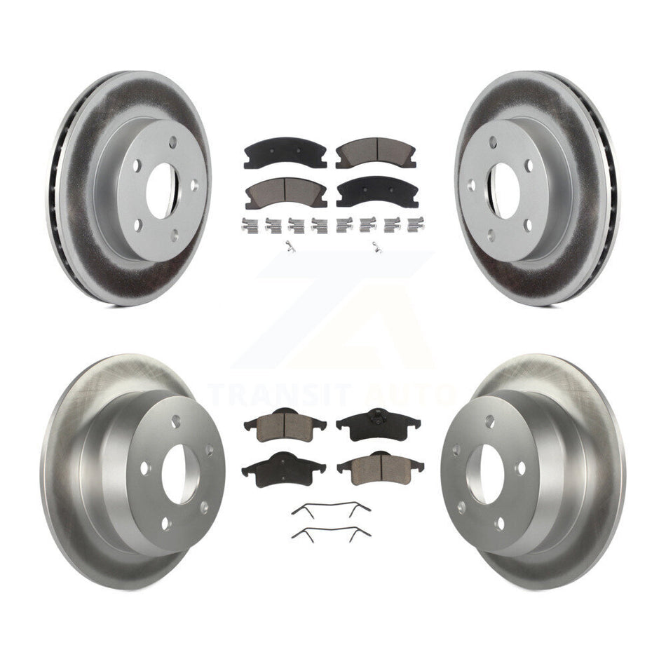 Front Rear Coated Disc Brake Rotors And Ceramic Pads Kit For Jeep Grand Cherokee KGC-100985