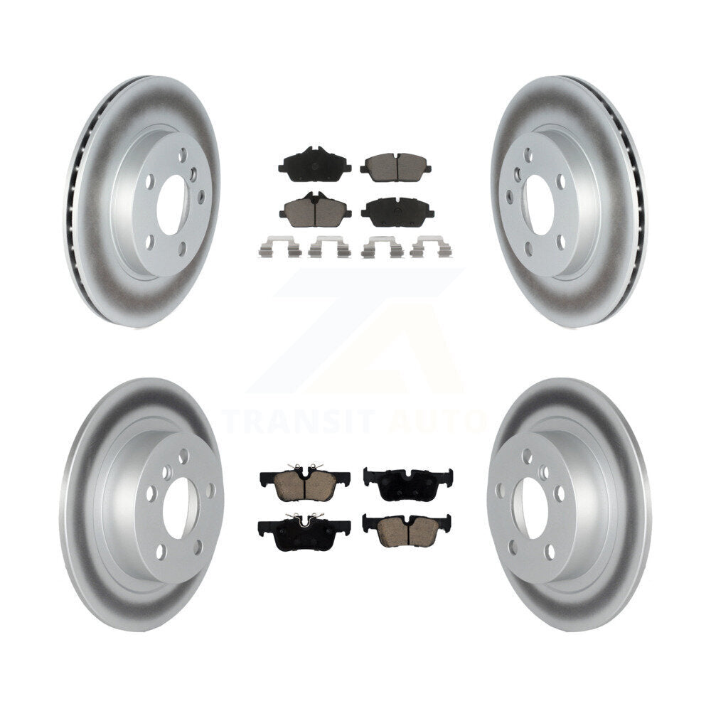 Front Rear Coated Disc Brake Rotors And Ceramic Pads Kit For BMW i3 i3s KGC-100989