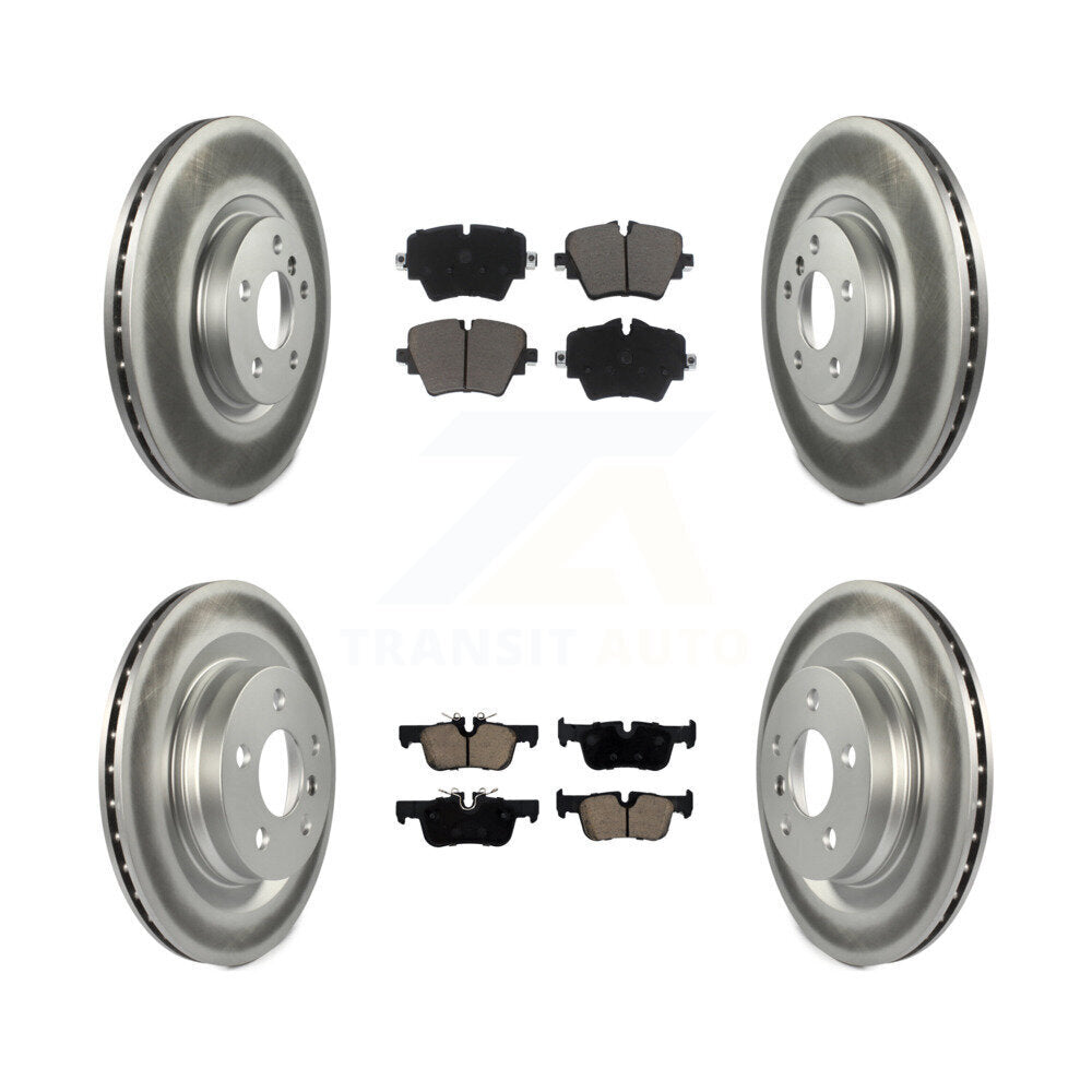 Front Rear Coated Brake Rotor & Ceramic Pad Kit For BMW X1 X2 Mini Cooper Countryman 228i KGC-100990