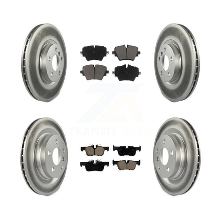 Front Rear Coated Brake Rotor & Ceramic Pad Kit For BMW X1 X2 Mini Cooper Countryman 228i KGC-100990