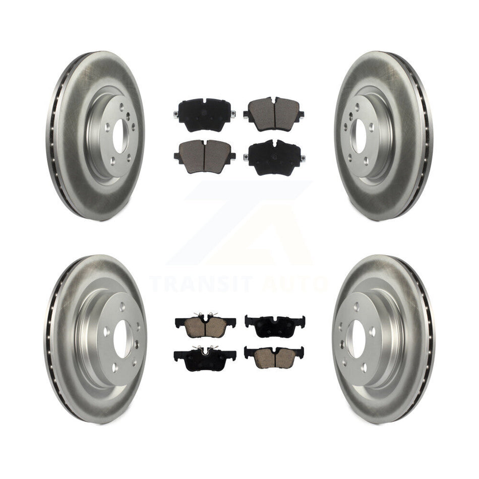 Front Rear Coated Brake Rotor & Ceramic Pad Kit For BMW X1 X2 Mini Cooper Countryman 228i KGC-100990