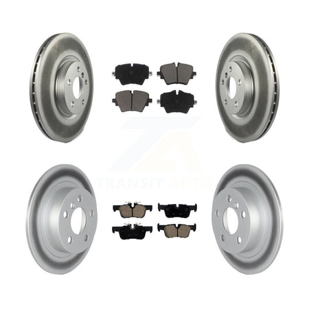 Front Rear Coated Disc Brake Rotors & Ceramic Pad Kit For Mini Cooper Countryman S ALL4 KGC-100993