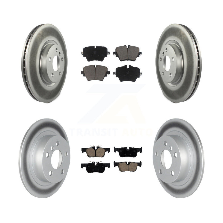 Front Rear Coated Disc Brake Rotors & Ceramic Pad Kit For Mini Cooper Countryman S ALL4 KGC-100993
