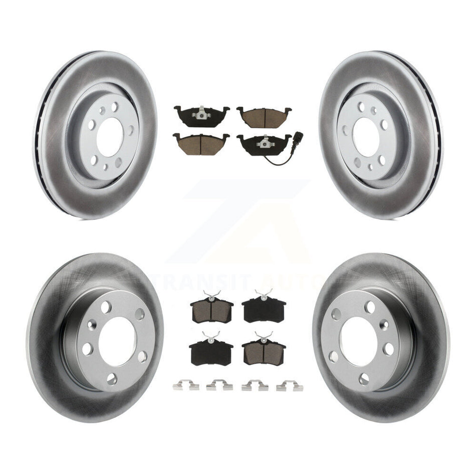Front Rear Coated Disc Brake Rotors And Ceramic Pads Kit For Volkswagen Beetle Jetta Golf City KGC-100998