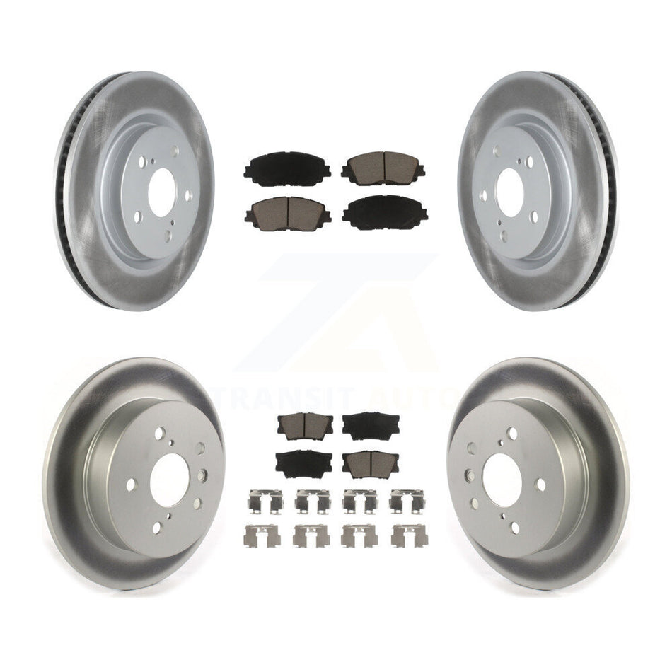 Front Rear Coated Disc Brake Rotors And Ceramic Pads Kit For Toyota Camry KGC-101026