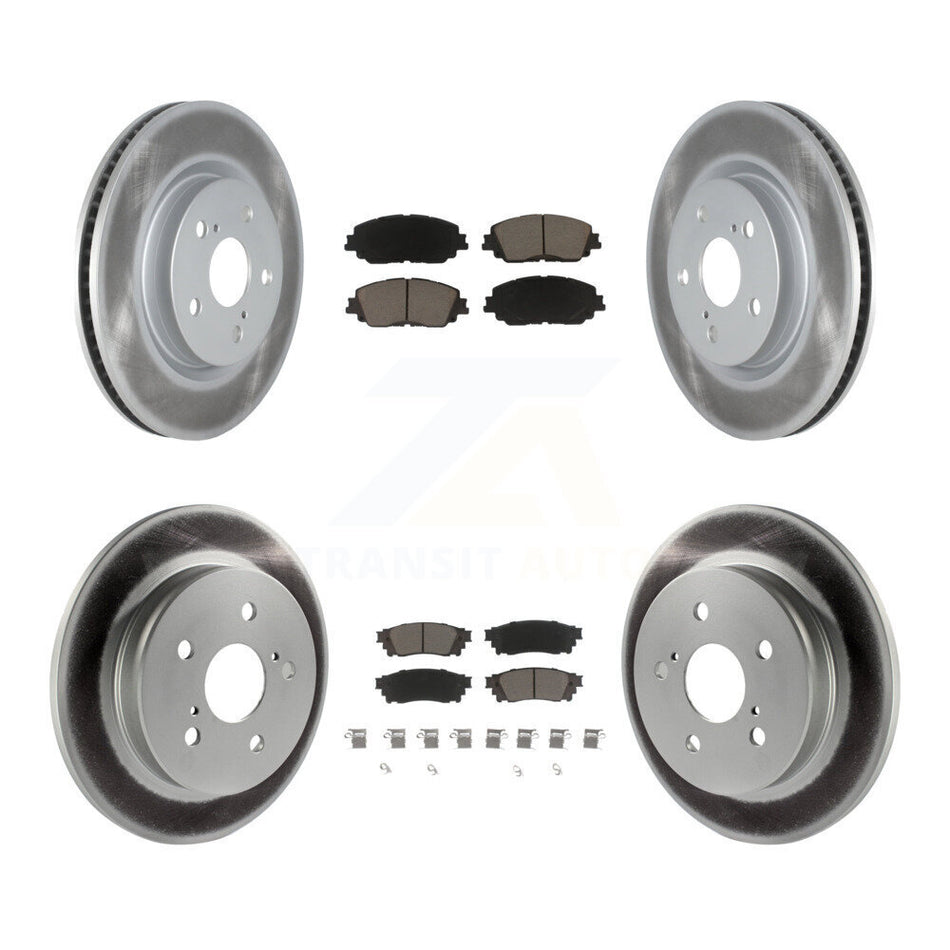 Front Rear Coated Disc Brake Rotors And Ceramic Pads Kit For Toyota Camry RAV4 Lexus ES350 Avalon ES300h UX250h UX200 C-HR ES250 Venza KGC-101027