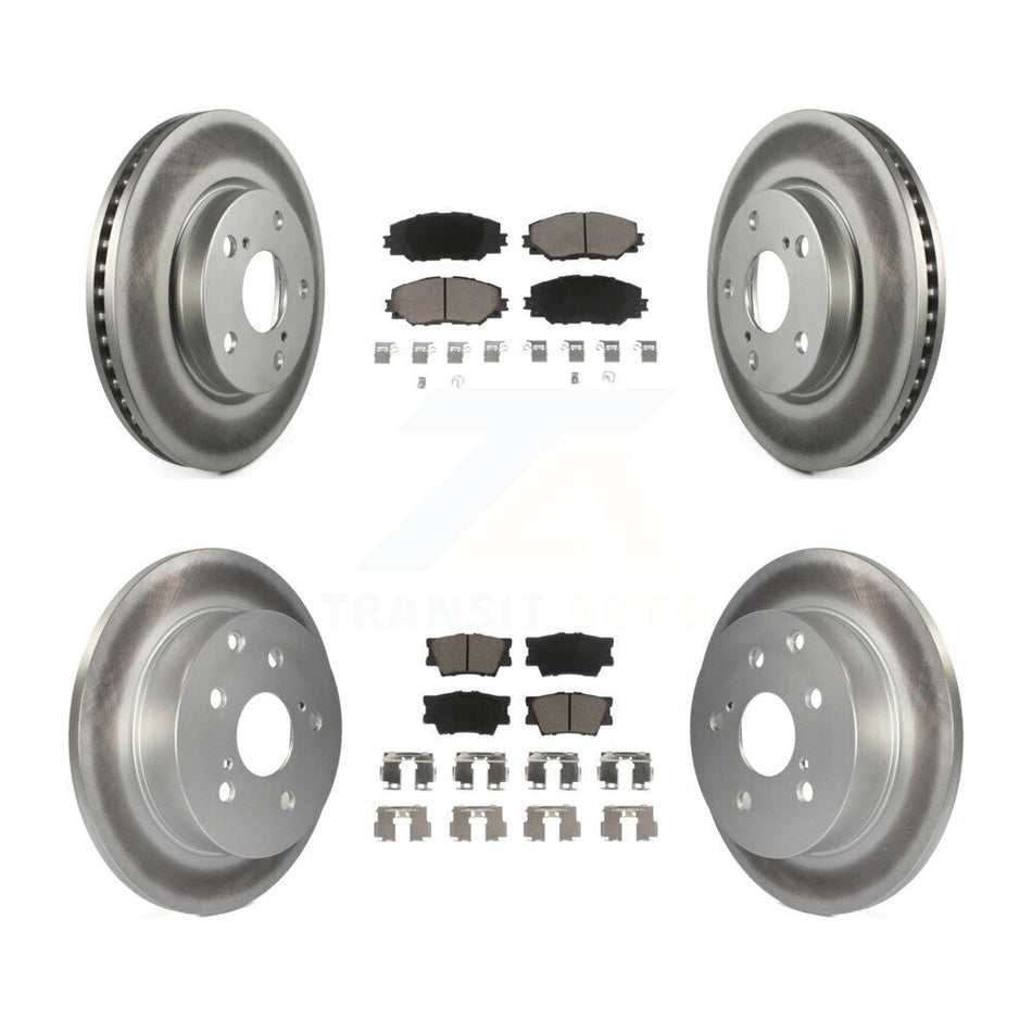Front Rear Coated Disc Brake Rotors And Ceramic Pads Kit For Toyota RAV4 Lexus HS250h KGC-101028