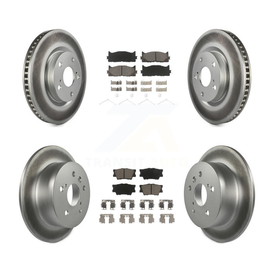 Front Rear Coated Disc Brake Rotors And Ceramic Pads Kit For Toyota Camry Lexus ES350 Avalon ES300h KGC-101031