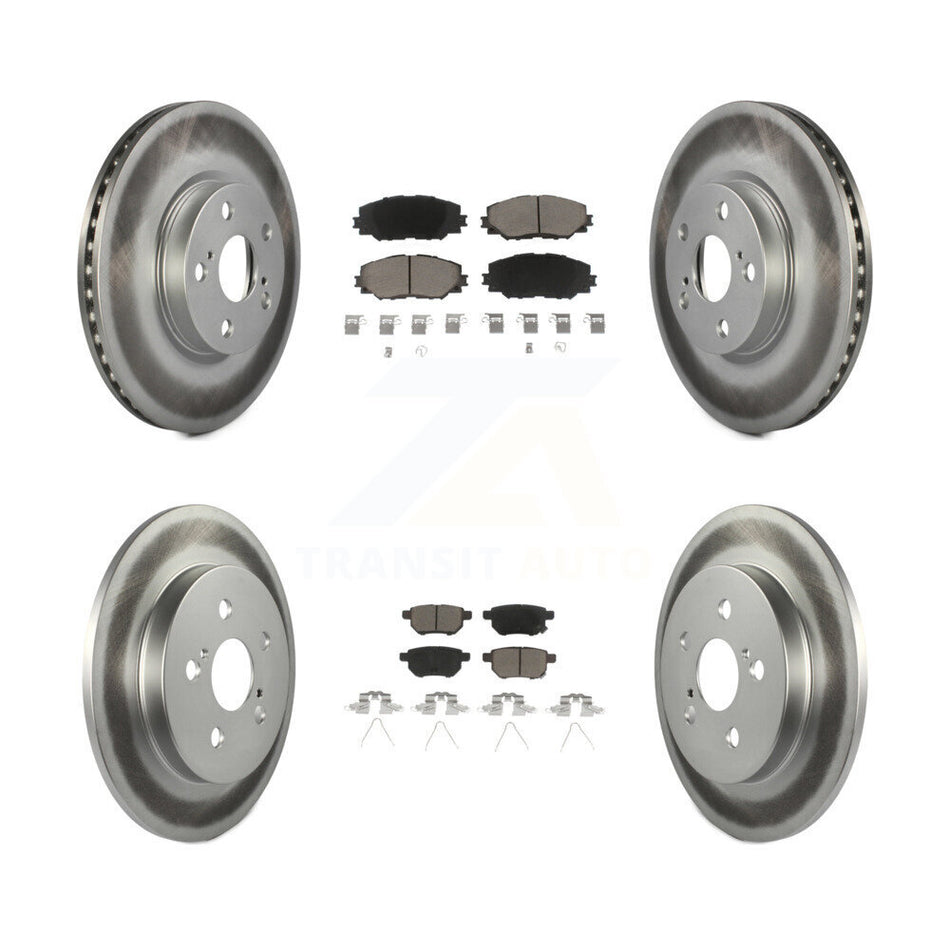 Front Rear Coated Disc Brake Rotors And Ceramic Pads Kit For Toyota Corolla Matrix Pontiac Vibe KGC-101035