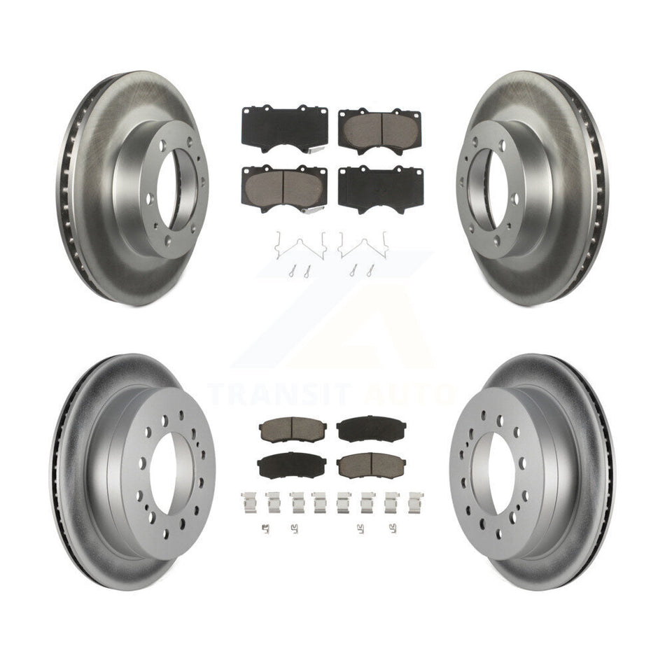 Front Rear Coated Disc Brake Rotors And Ceramic Pads Kit For Toyota 4Runner FJ Cruiser KGC-101042