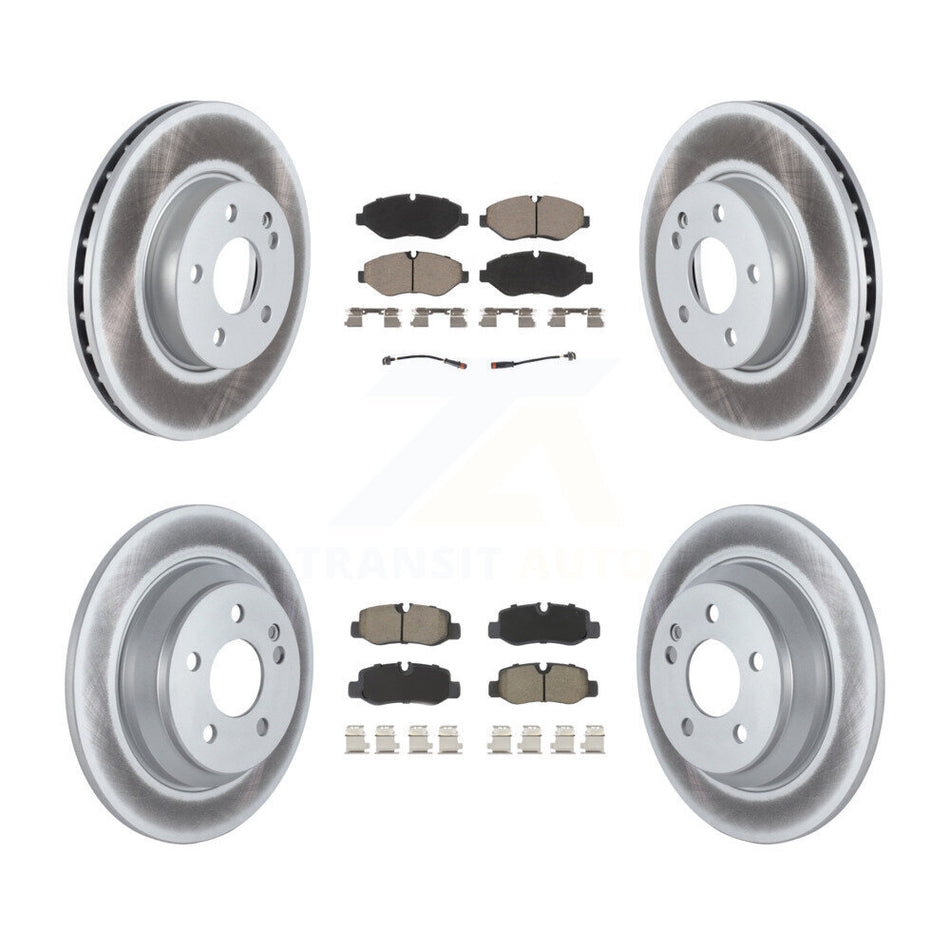 Front Rear Coated Disc Brake Rotors And Ceramic Pads Kit For Mercedes-Benz Metris KGC-101061