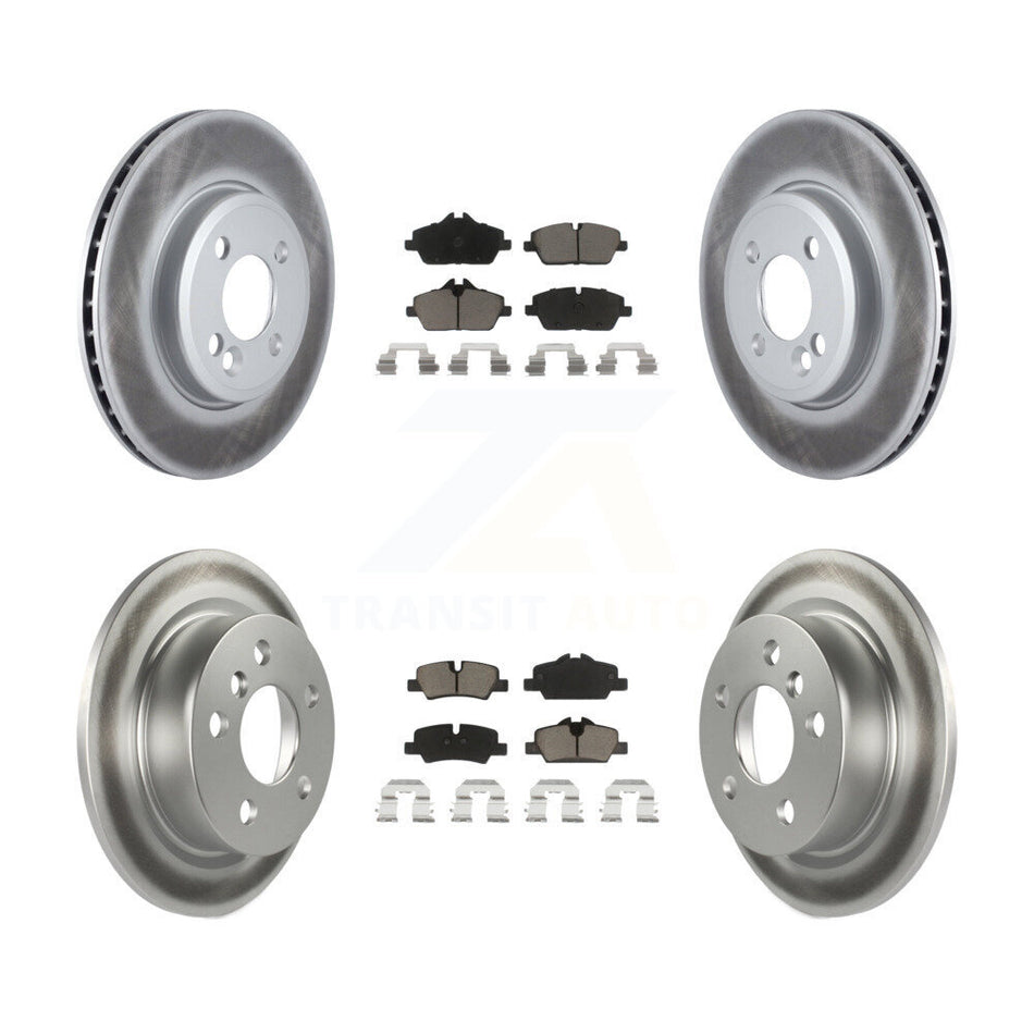 Front Rear Coated Disc Brake Rotors And Ceramic Pads Kit For 2015 Mini Cooper 2.0L 1.5L With 280mm Diameter Rotor 4 Lug Wheels KGC-101065