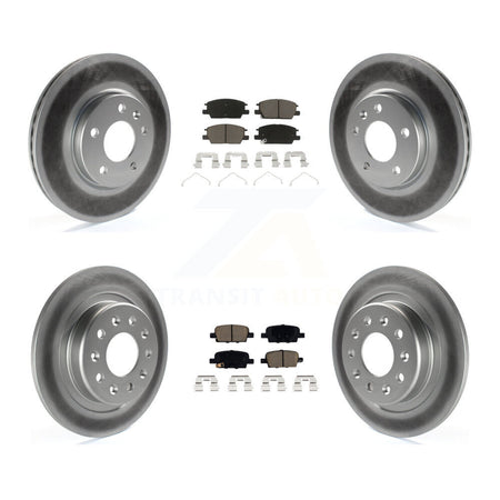 Front Rear Coated Disc Brake Rotors And Ceramic Pads Kit For Chevrolet Malibu KGC-101102