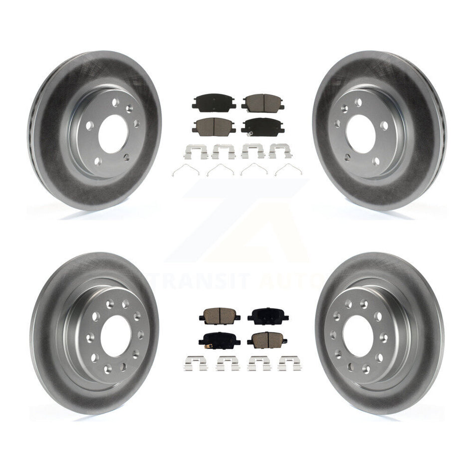 Front Rear Coated Disc Brake Rotors And Ceramic Pads Kit For Chevrolet Malibu KGC-101102