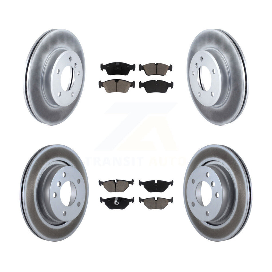 Front Rear Coated Disc Brake Rotors And Ceramic Pads Kit For BMW 325i 325Ci 323i 328i 323Ci 328Ci KGC-101105